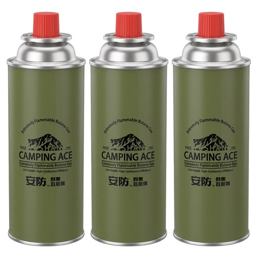 CAMPING ACE 野樂 安防通用卡式瓦斯罐3件組 ARC-9101, 3個, 250g