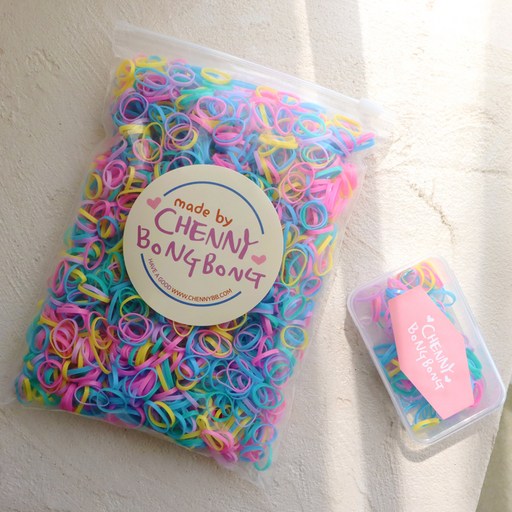채니봉봉 여아용 대용량 고무줄 100g   휴대용 케이스