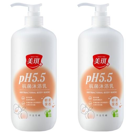 美琪 PH5.5 抗菌沐浴乳 輕柔果香, 1L, 2瓶