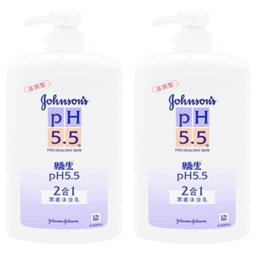 Johnson's 嬌生 嬰兒 PH5.5 2合1潤膚沐浴乳, 1L, 2瓶