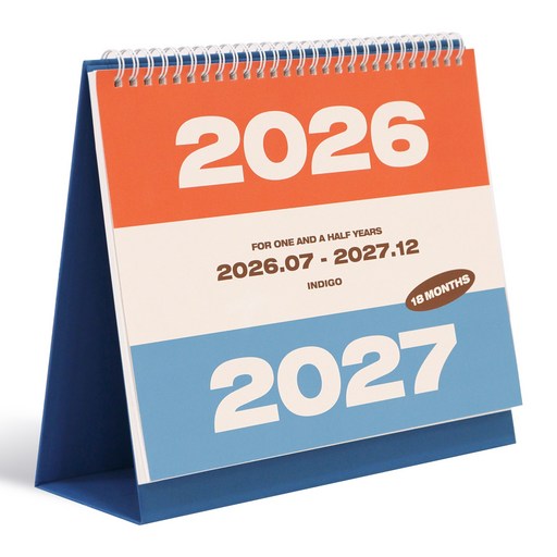 인디고 2026 2027 18개월 탁상달력 데스크캘린더