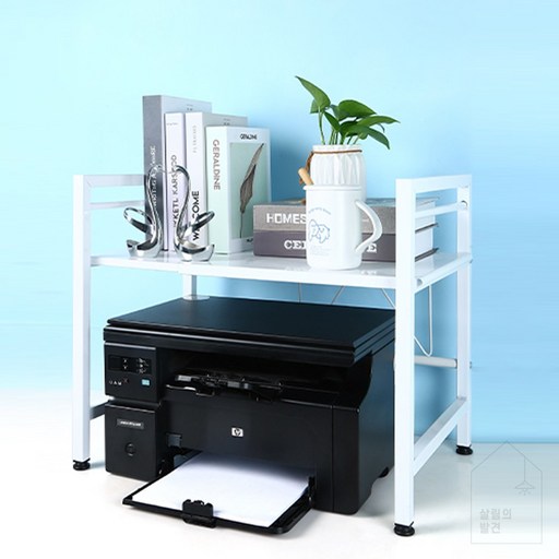 프린터기 받침대 프린터 선반 거치대 복합기 잉크젯 프린트 테이블 수납장 다이, 화이트