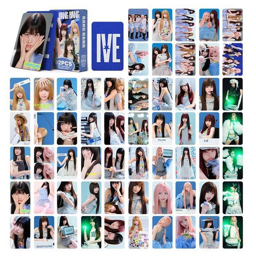 아이브 IVE 리바이브 뱅뱅 포카+스티커 총92장(포토카드 60장+스티커 32장)