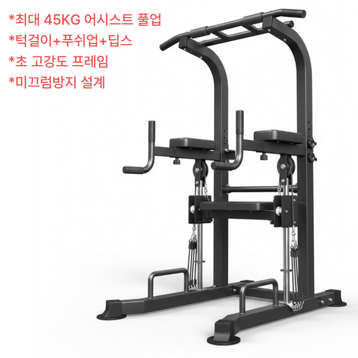 PAKAL 가정용 턱걸이 운동기구 치닝디핑 어시스트 풀업 머신 기구 실내 철봉 딥스 바
