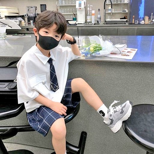 해피델리 포켓셔츠 체크 반바지세트  데일리 등원룩 초등학생투피스 여름투피스 여름정장 넥타이포함 정장 화동 교회 꾸안꾸