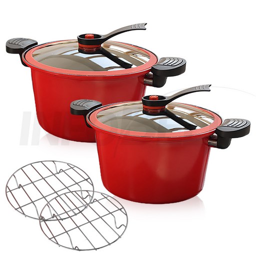 TV홈쇼핑정품 인포벨독일 몬타 요술 진공 냄비 인덕션 하이라이트 압력솥 세라믹 밀폐 찜 압력 찜솥