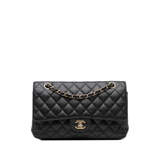 샤넬  중고 2012 미디엄 클래식 캐비어 더블 플랩 숄더 백