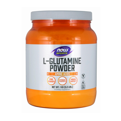 NOW Foods L-麩醯胺酸粉 純素, 1kg, 1個