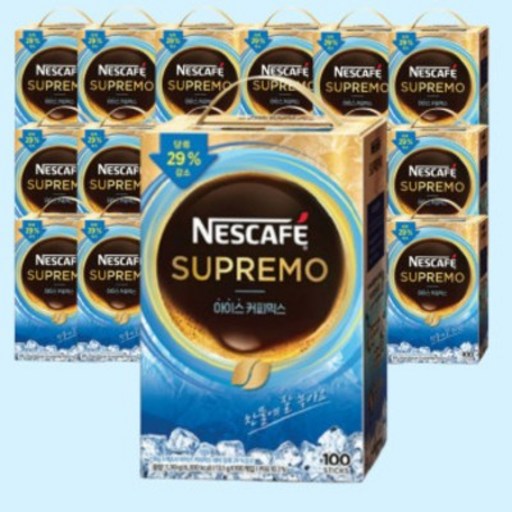 네스카페 수프리모 아이스 커피 믹스 시원한 물에 잘 녹는