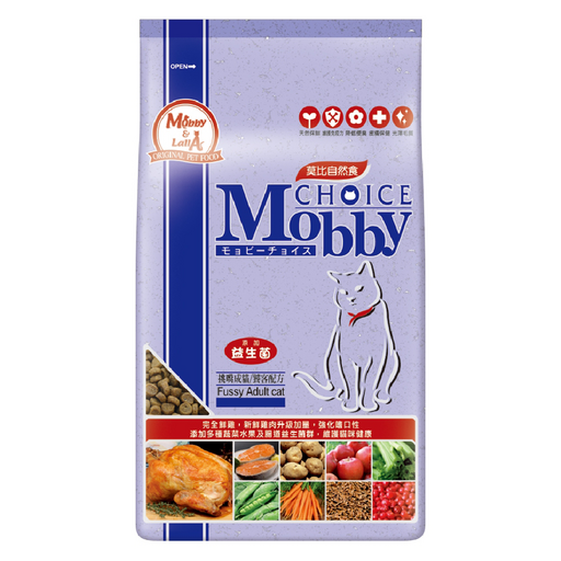 Mobby 莫比 貓用 挑嘴貓配方 乾飼料, 雞肉 + 米, 7.5kg, 1袋