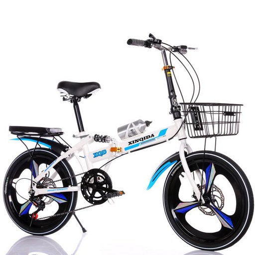 미니밸로 미니벨로 가벼운 접이식 자전거 클래식, 20인치, 레드 삼발 휠20인치