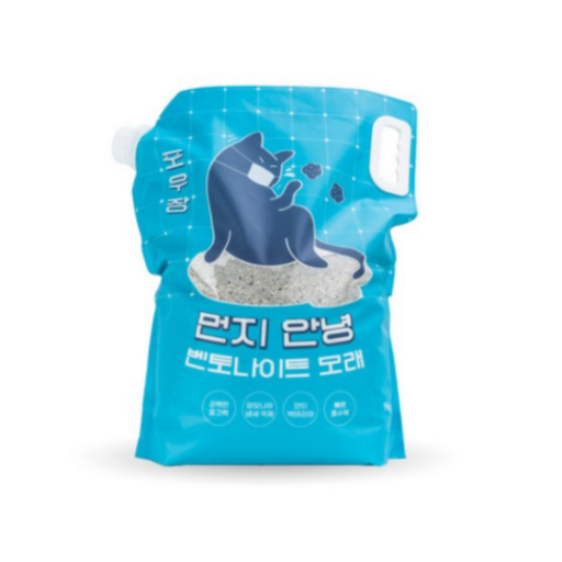 포우장 먼지 안녕 벤토나이트 고양이 모래, 9kg, 4개
