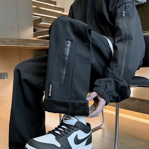 남자 카고바지 기모바지 와이드 일자 팬츠 아웃도어 방수바지 인어미남