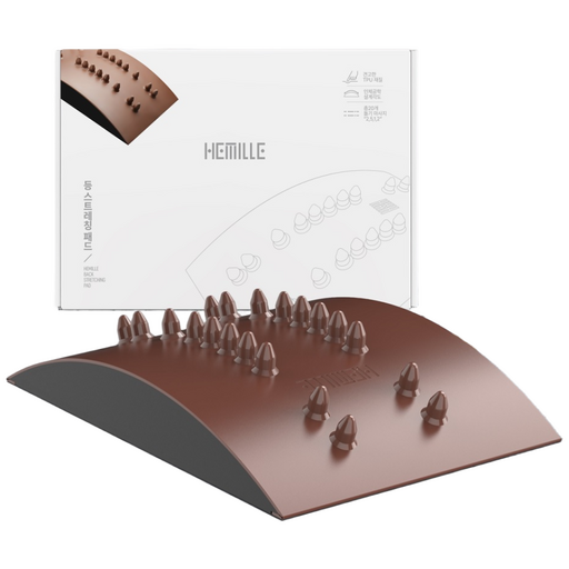 김소형 원방 등 허리 스트레칭 지압 패드 업그레이드, 브라운, 1개