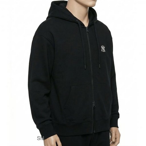 MLB 베이직 미디움로고 후드집업NY 블랙