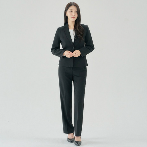 더웨이나인 정장 세트 자켓 바지 면접 복장 슬랙스 검정 가성비 Pants Set