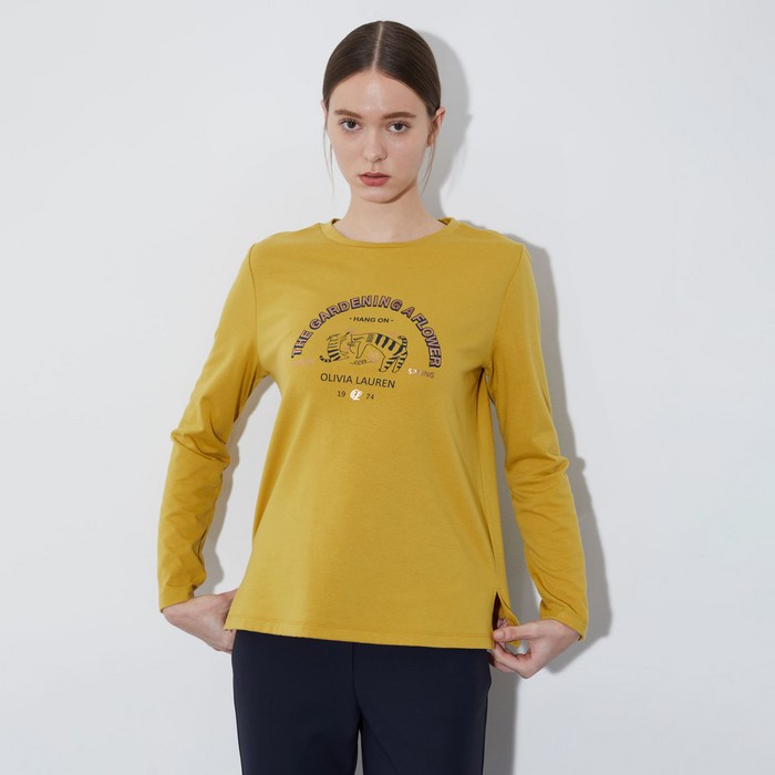 올리비아로렌 여성용 호일 프린트 티셔츠 VVBAL4S2381