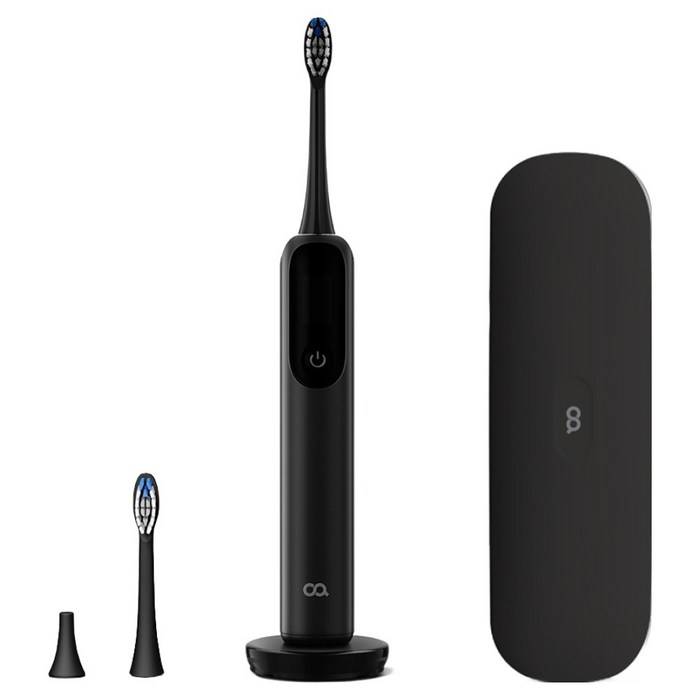 오아 클린이스윙 좌우 회전 LCD 음파 전동 칫솔, OETB007BK, 블랙, 1개