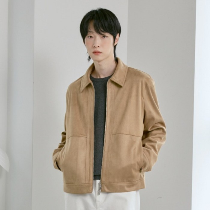 210에디트 남성용 스웨이드 트러커 자켓 ZG1JP100