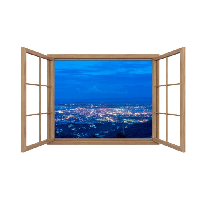 스위트 스페이스 3D입체 풍경 액자형 창문스티커 24