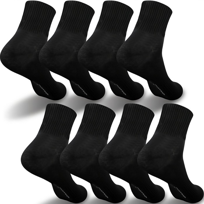 크로커다일 남성용 밴딩 무지 중목 양말 8켤레 세트 CD282287