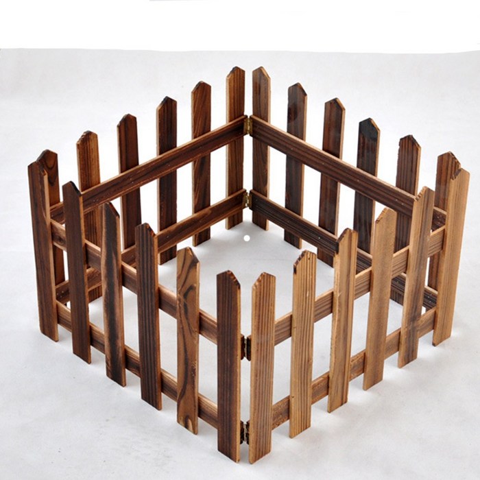 왓위셀 브라운 울타리 원목 나무 우드 펜스 30cm