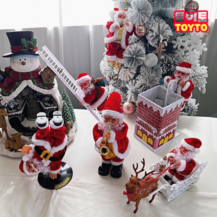 크리스마스 줄타는 산타 인형 움직이는 산타클로스 장난감  춤추는 인형 선물 - 투데이밈