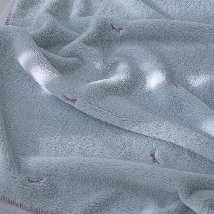 리본 극세사 담요