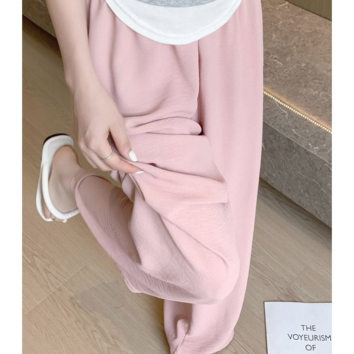 바바 체형커버 살랑살랑 여성 와이드 밴딩 팬츠 냉감소재