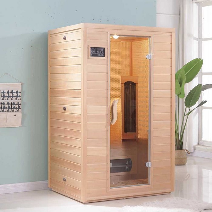 찜질방 편백 나무 이동식 원적외선 홈 실내사우나 1인