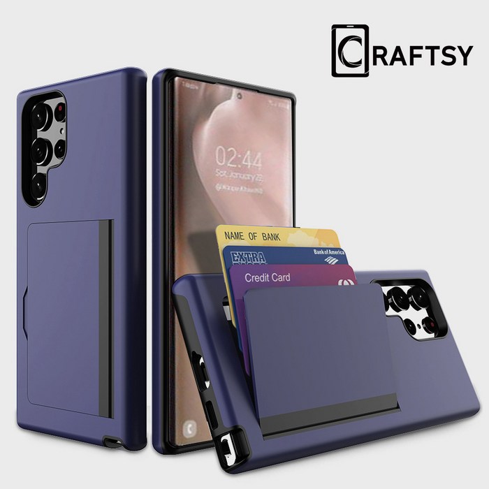 Craftsy 삼성 S21S22S23S24S25 시리즈 폰케이스 카드지갑 3장수납 케이스