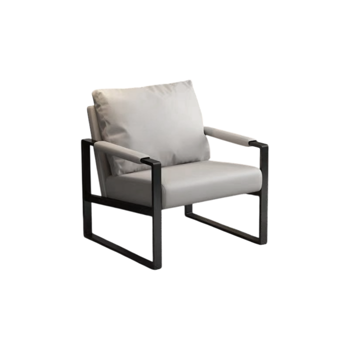 지누아 1인용 가죽 소파 푹신하고 편한 쇼파 업소용 카페의자, 미들그레이