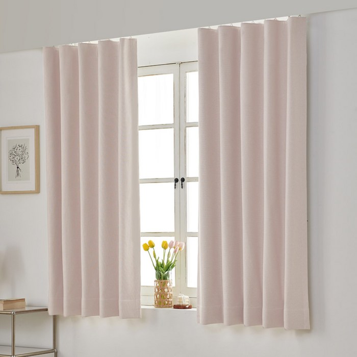 100 작은창 창문 암막커튼 형상기억 세트 2p 핀형