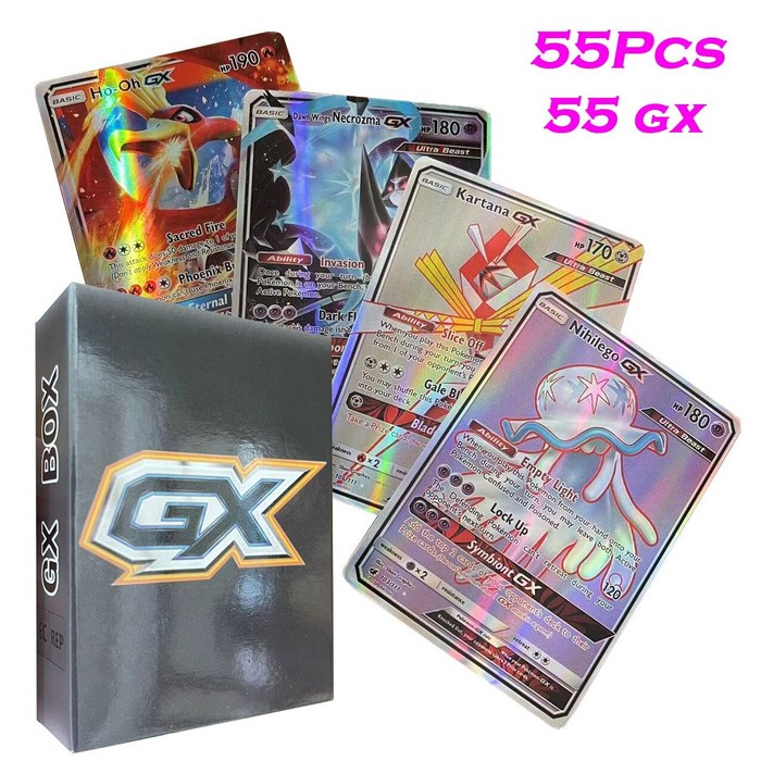 포켓몬 카드 홀로그램 보드 게임, Vstar Vmax GX DIY 리자몽 에너지 트레이딩 카드 게임, 영어 버전, 어린, 10 55PCS GX