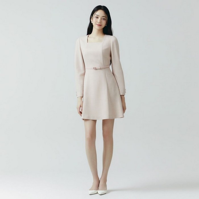 백화점 정품 잇미샤 원피스 SS 스퀘어넥 벨티드 ITO3BOP010