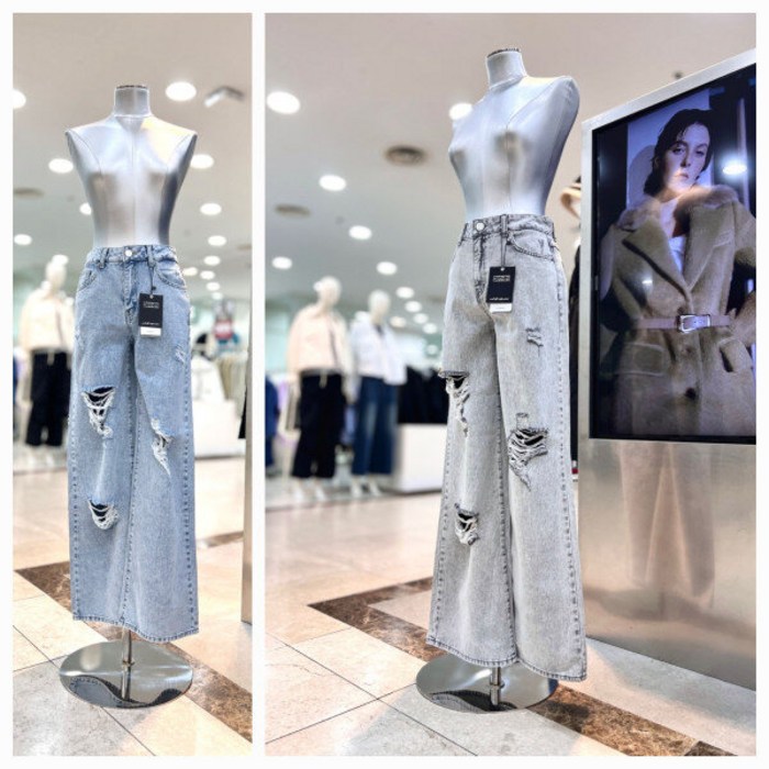 에고이스트 디스트로이드 와이드 데님팬츠ER2DP060HJDGDK1233557