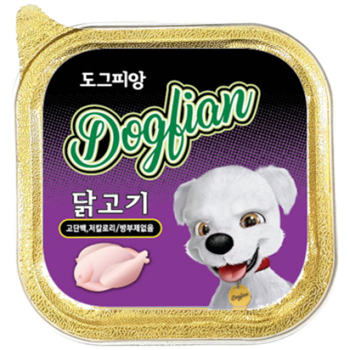 도그피앙 시저 반려견 사각캔, 강아지 간식 주식 캔 100g, 2박스, 24개, 도그피앙 닭고기 100g, 100g