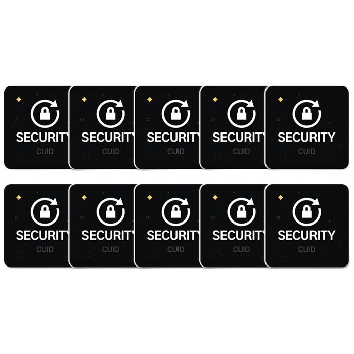 CUID PVC 스티커 태그 MCT RFID 도어락 공동현관 복사 스마트폰 10개 세트, 10개, 02. 25X25 사각 PVC 블랙 디자인No.2P