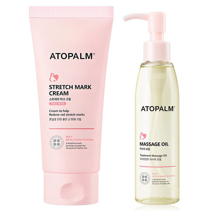 아토팜 매터니티 케어 스트레치 마크 튼살크림 150ml  마사지 오일 120ml
