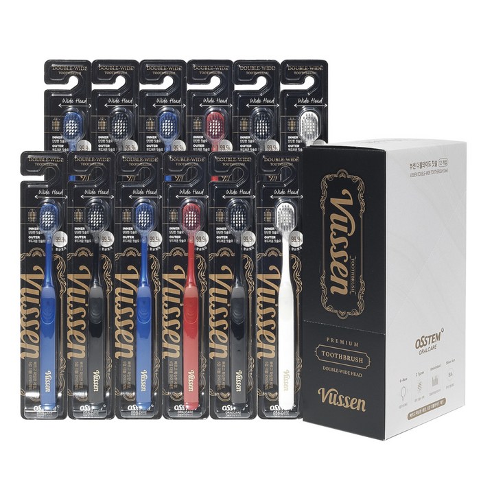 뷰센 더블와이드 칫솔, 12개입, 1개