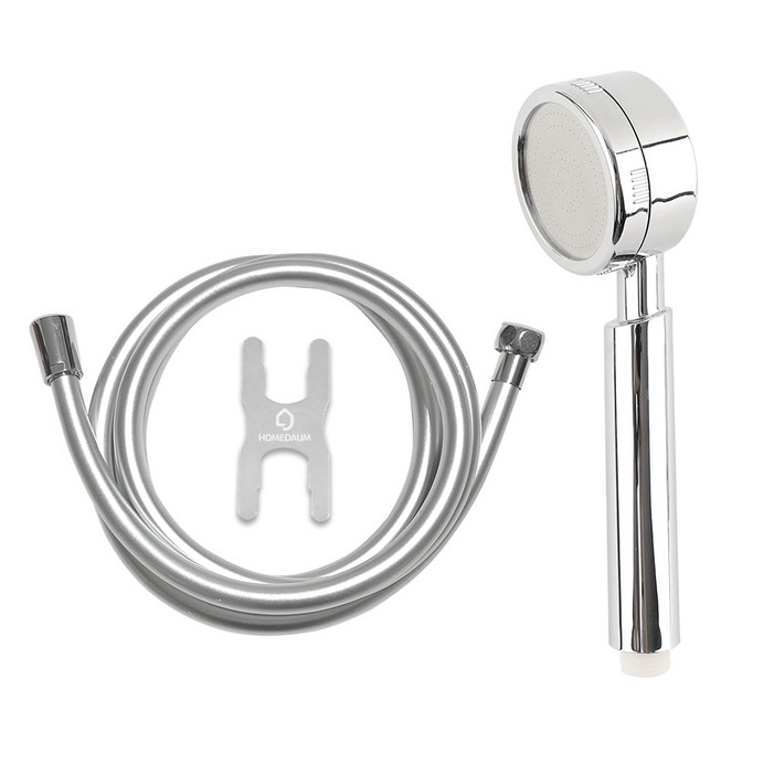 홈다움 몬스터수압상승 샤워기 + 안꼬이는 말랑이  PVC 샤워호스 2m