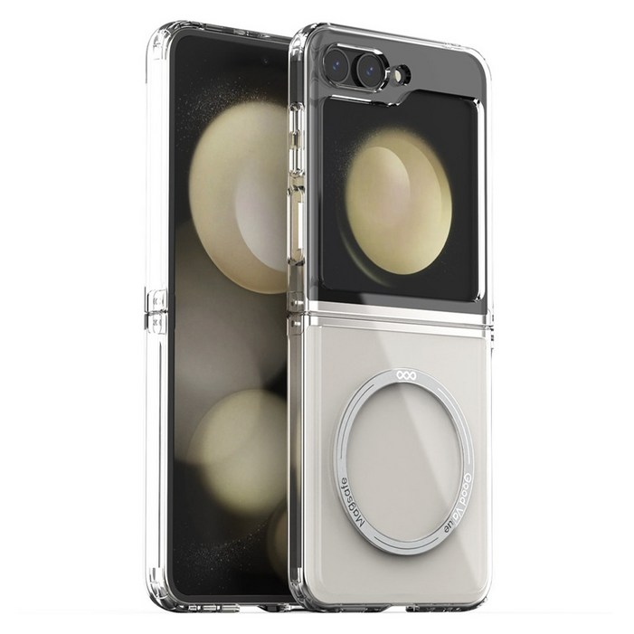 굿밸류 메탈 맥세이프 Z플립 클리어 휴대폰 케이스