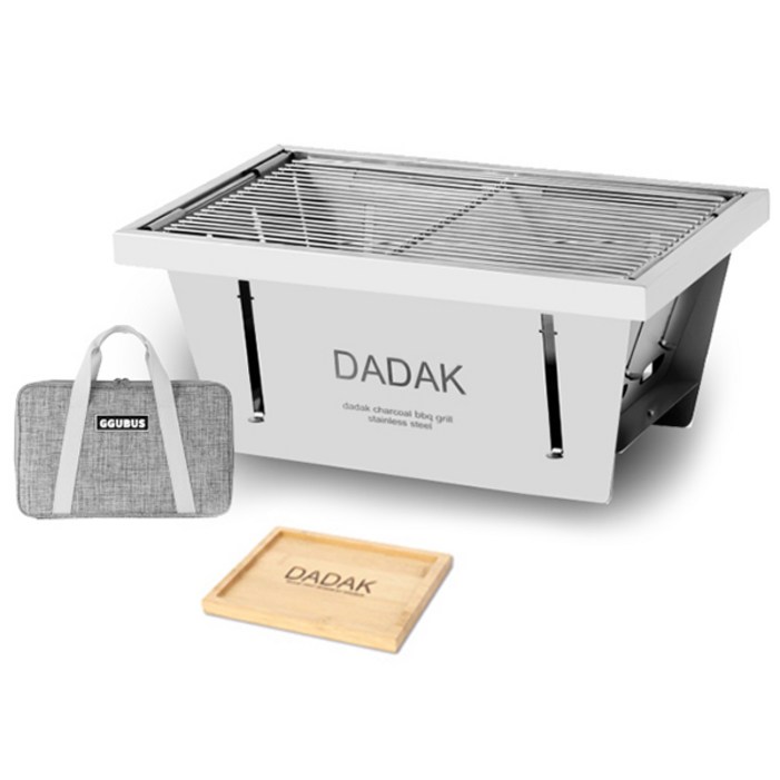 꾸버스 다닥 바베큐그릴  전용가방  우드트레이, 1세트
