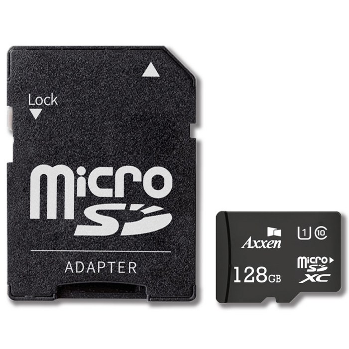 액센 프리미엄 마이크로 SD카드  어댑터 세트 MSD22, 128GB, 1개