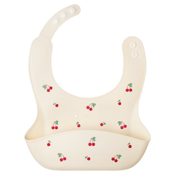 그린핑거 베베그로우 유아용 똑딱이 실리콘 턱받이
