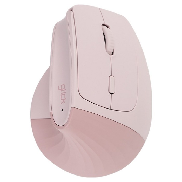 지클릭커 오피스프로 사무용 버티컬 인체공학 블루투스 무소음 무선 마우스 OP80, 핑크, OP80