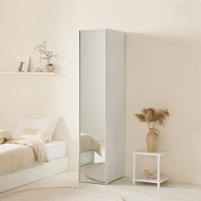 데코파인 리즈 400 거울선반장 방문설치, 화이트