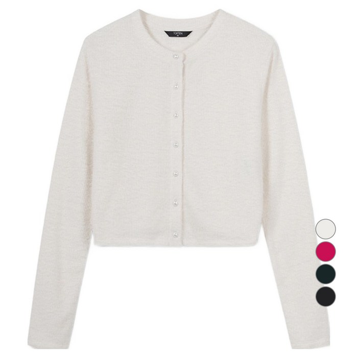 탑텐 여성용 퍼 크루넥 가디건 MSE4TC2011