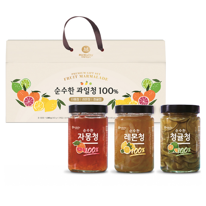 맥널티커피 순수한 과일청 100 프리미엄 선물세트