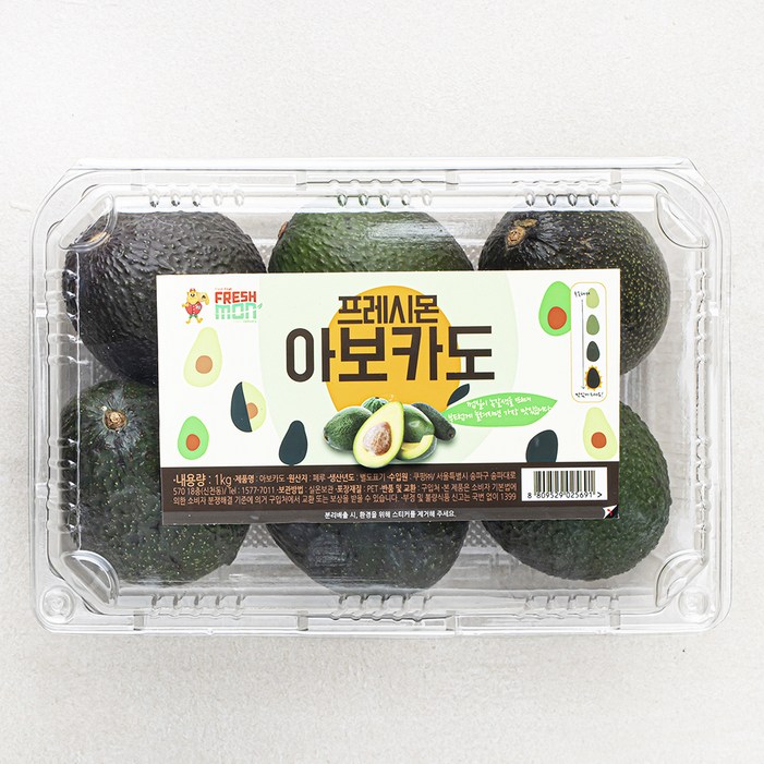 프레시몬 페루산 아보카도, 1kg, 1개